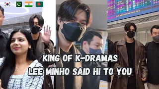 Lee Minho said Hi to my Youtube fam😱 | King of K-drama Lee Minho arrival met #leeminho #bts #korea