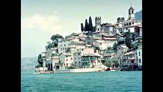 1938 Italy. Villa Carlotta - Villa Balbianello on Lake Como. Color newsreel