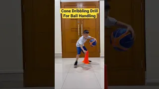 Cone Dribbling Drill To Improve Ball Handling in Basketball for Kids & Beginners