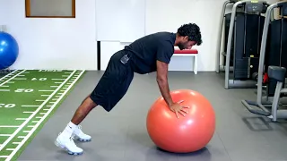Deep Physio | Swissball elbows to hands