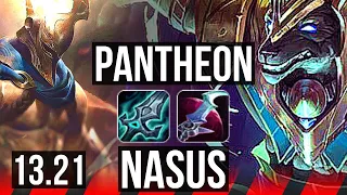 PANTHEON vs NASUS (TOP) | 8/1/4, 800+ games, 1.3M mastery, Godlike | NA Master | 13.21