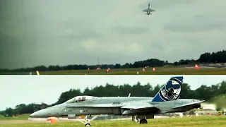 High-G Finnish F-18C Hornet Takeoff at RIAT 2023