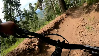 Shredding Undertow Mountain Bike Trail at Deer Valley Utah