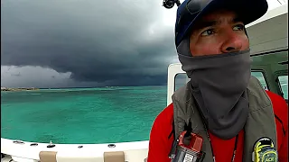 Storm at Anchorage in my Solo Crossing to Bimini Bahamas in my Small Crooked PilotHouse Boat