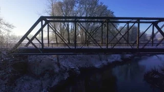 Chehalis, WA - Snow Bridge - Drone / Aerial Footage