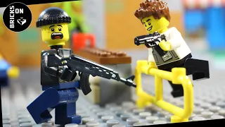 Lego Flash Bank Robbery Crazy Heist Compilation Full Story Police Catch crooks Brickfilm Stop Motion