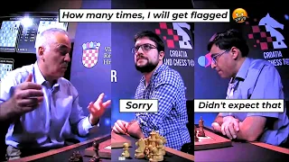Kasparov getting flagged 3 times 😱