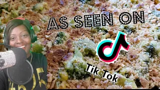 Tik Tok Inspired Chicken Broccoli Rice Casserole| Buttered Ritz Cracker Crust #tiktokfoods #tiktok