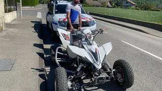 QUAD YAMAHA 450 YFZ - L'ESSAI TOURNE MAL - ARRESTATION POLICE