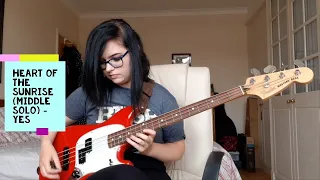 Heart of the Sunrise - Yes [Partial bass cover]