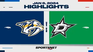 NHL Higlights | Predators vs. Stars - January 6, 2024