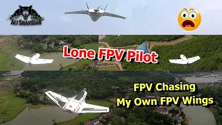 FPV Challenge Flight One Pilot Two FPV Wings FPV Airplane Chase Aerial Video