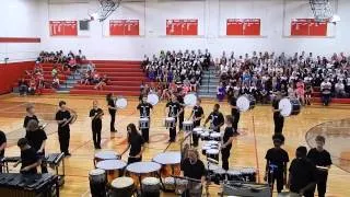 sjsd Central High School's 2014 Drum Line at Carrollton Missouri's Competition
