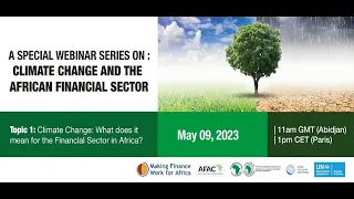 Webinar: Climate Change: What does it mean for the Financial Sector in Africa?