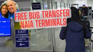 FREE BUS Manila Airport NAIA Terminals 🇵🇭 Philippines Travel