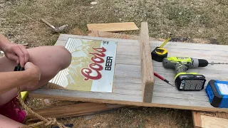Off-grid cabin mini bar | Rustic mini bar DIY