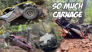 THE MOST CARNAGE EVER ON HELLS CANYON at TACKETT CREEK | Broken Parts, Rollovers, Flops