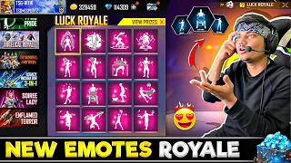 Free Fire New Emotes Royale All Rare New Emotes In Luck Royale😍 -Garena Free Fire