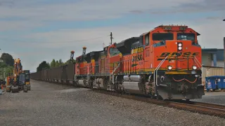 Four morning trains at Downtown Edmonds, including a Sounder Extra [7/9/2022]