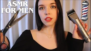 ASMR Barbershop 💈 Real Clippers & Hair Cutting (Roleplay)