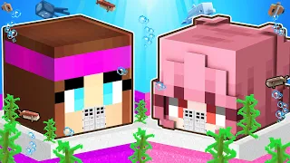 Maison Aquatique d'Anna vs Maison Aquatique de Lola sur Minecraft !