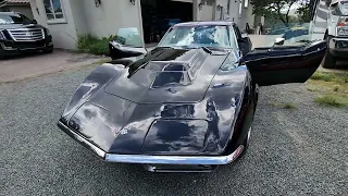 my 1969 427 corvette stingray  walk-around  warm up