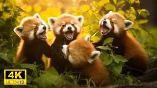 Funny Young Wild Animals With Relaxing Music, Music Is Good For Sleep, Cute Animals 4K UHD