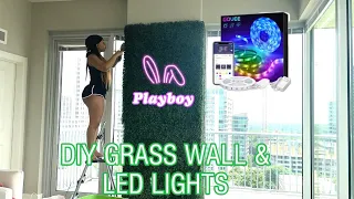 DIY GRASS WALL | LED LIGHTS
