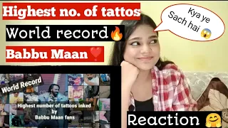 REACTION ON 100 TATTOS WORLD RECORD FOR BABBU MAAN | BEAUTYANDREACTION