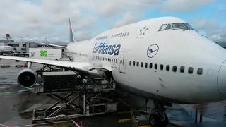 Lufthansa Boeing 747 departure from Frankfurt to Vancouver Overflight Greenland April 2016