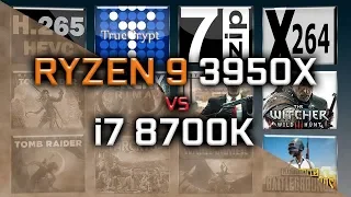 Ryzen 9 3950X vs i7 8700K Benchmarks - 15 Tests