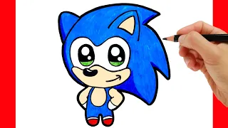 HOW TO DRAW SONIC KAWAII