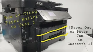 How To Clean Paper Pick-up Roller on EPSON Upper Cassette Tray 1 WF Series Printers WF-3530 WF-3640