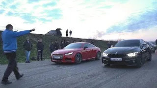 Грозный BMW 440 x-drive vs Audi S4, Audi TTS.