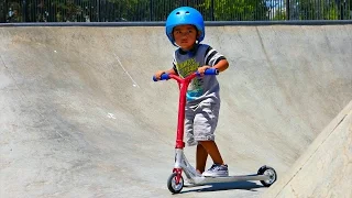 INSANE 2 YEAR OLD SCOOTER TRICKS!