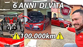 Alfa Romeo Giulia QV dopo 6 anni di utilizzo 100.000km si smontano tutte le PLASTICHE | rimasto MALE