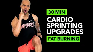 30 MIN Fat Burning Cardio HIIT Upgrades | Indoor Running Workout (No Equipment)