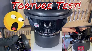 Extreme 20hz Torture!!! demo and unboxing of sundown audio ZV5 15 subwoofer. Slow motion!