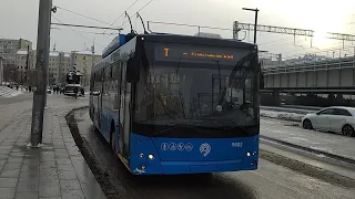 "Эксклюзив!" Троллейбус СВАРЗ-МАЗ-6275 №9802 маршрутом №Т в Москве