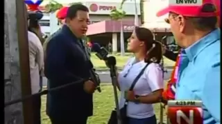 El tú a tú de Chávez y la periodista colombiana de RCN, Carmen Andrea Rengifo