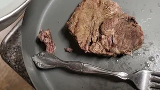 Freeze dried steak (rehydration)