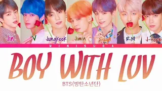 BTS (방탄소년단)-Boy With Luv feat.Halsey (Color Coded Lyrics Eng/Rom/Han 가사)