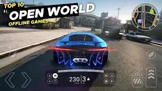 TOP 10 New Offline Open World Car Games for Android & iOS 2024 Part 2 • Best Roleplay Games