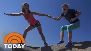 Natalie Morales And Jenna Bush Hager Hang From A Cliff In Rio | TODAY