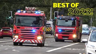 BEST OF 2023! - Fire Engines & Trucks Responding with Siren & Firefighter Action!