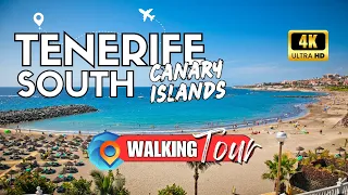 Exploring Tenerife South [Canary Islands 🇪🇸] | Los Cristianos to Costa Adeje | Walking Tour 4K UHD