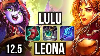 LULU & Samira vs LEONA & Jhin (SUP) | 3/0/11, Rank 4 Lulu, 600+ games | EUW Challenger | 12.5