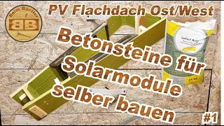 Beton Einschalung für Ballastständer mit sofort-Beton | Aufständerung