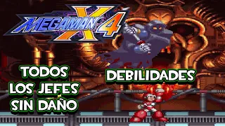 Megaman X4 (PS1) - Todos Los Jefes (Debilidades, Sin Daño)