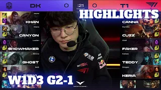 DK vs T1 - Game 1 Highlights | Week 1 Day 3 LCK Summer 2021 | DAMWON Kia vs T1 G1